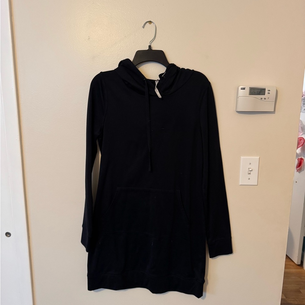 Fabletics Black Hoodie Tunic Sweatshirt